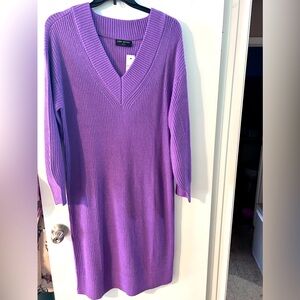 Purple sweater dress